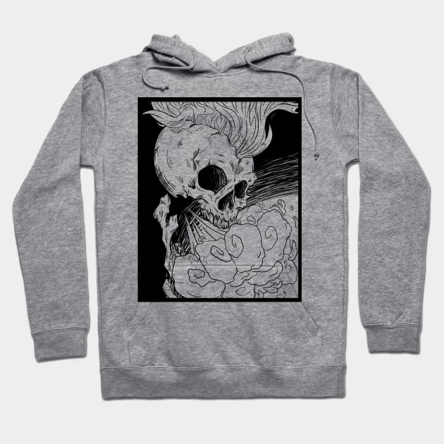 Skull on Fire Hoodie by Carlo Betanzos